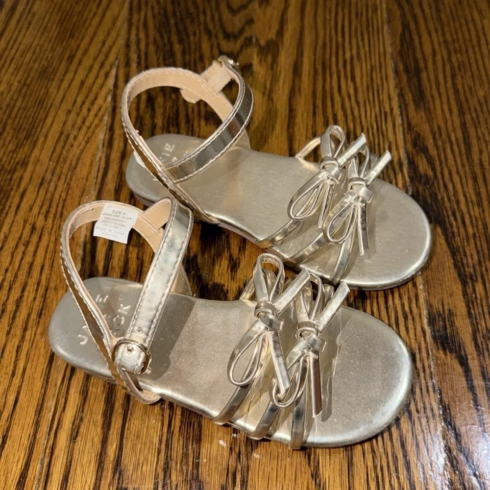 Janie & Jack Gold Kids Sandals 8T